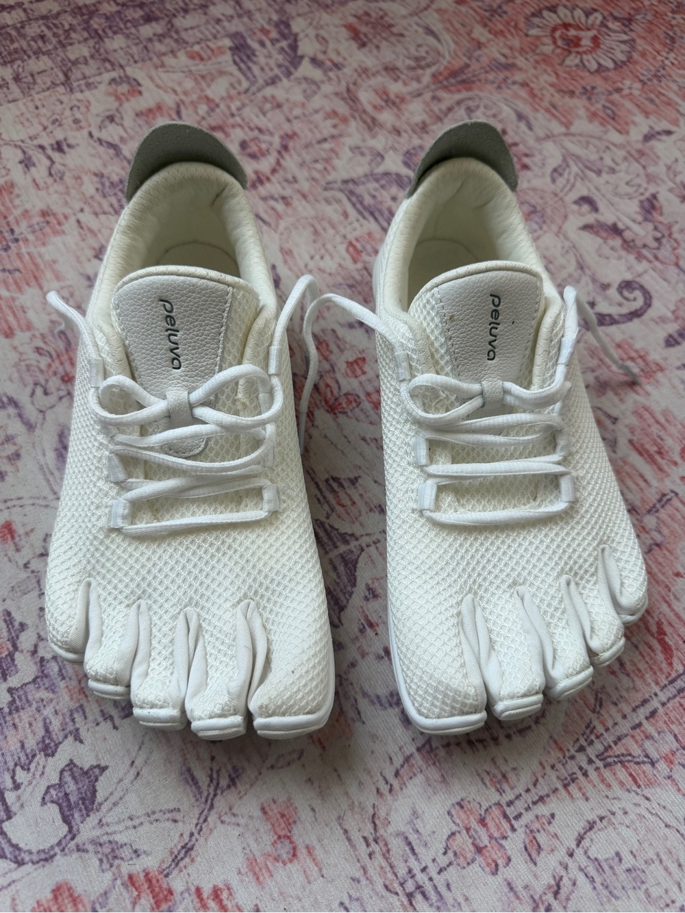 Peruvian Connection White Knit Five-Toe Sneakers